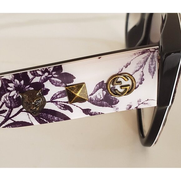GUCCI SUNGLASSES GG 0059S HERBARIUM LOGO FELINE HEAD SQUARE